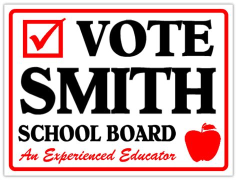 school board election signs